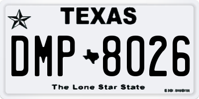 TX license plate DMP8026