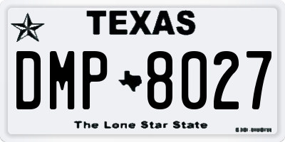TX license plate DMP8027