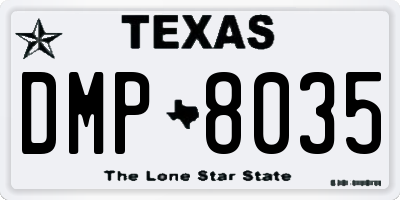 TX license plate DMP8035