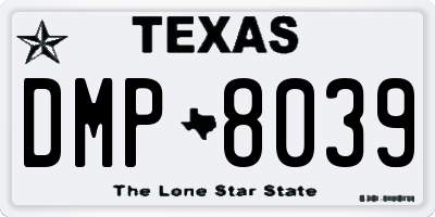 TX license plate DMP8039