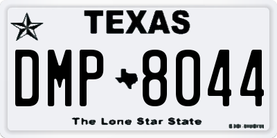 TX license plate DMP8044
