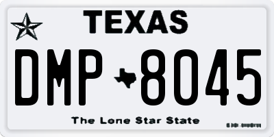 TX license plate DMP8045