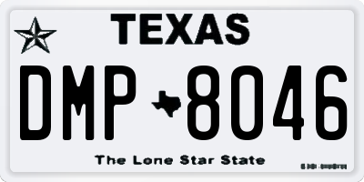 TX license plate DMP8046