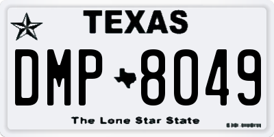 TX license plate DMP8049