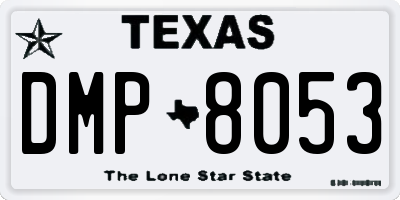 TX license plate DMP8053
