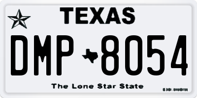 TX license plate DMP8054