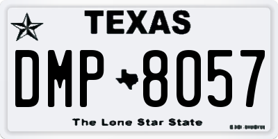 TX license plate DMP8057