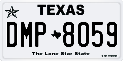 TX license plate DMP8059