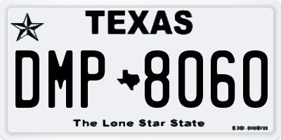 TX license plate DMP8060