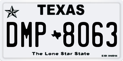 TX license plate DMP8063