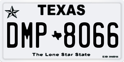 TX license plate DMP8066