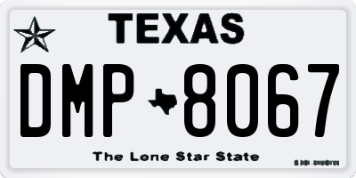 TX license plate DMP8067