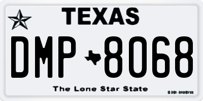 TX license plate DMP8068