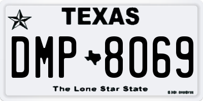 TX license plate DMP8069