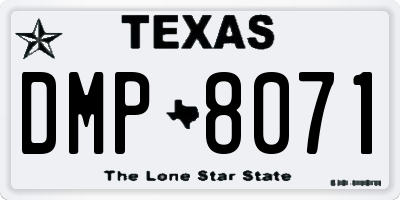 TX license plate DMP8071