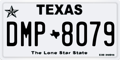 TX license plate DMP8079