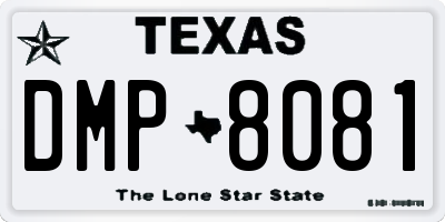 TX license plate DMP8081