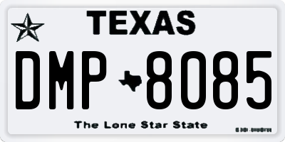 TX license plate DMP8085