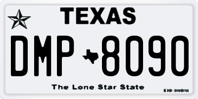 TX license plate DMP8090