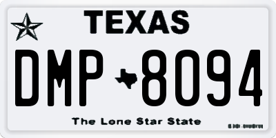 TX license plate DMP8094