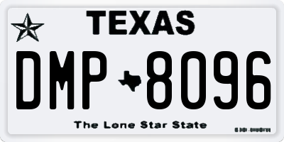 TX license plate DMP8096
