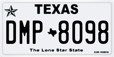 TX license plate DMP8098