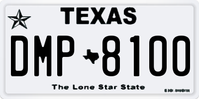 TX license plate DMP8100