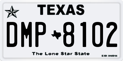 TX license plate DMP8102