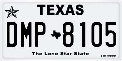 TX license plate DMP8105