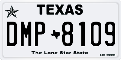 TX license plate DMP8109