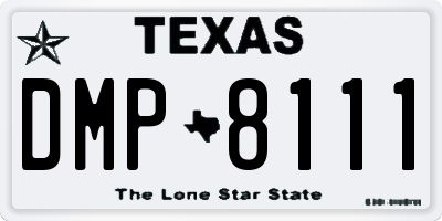 TX license plate DMP8111