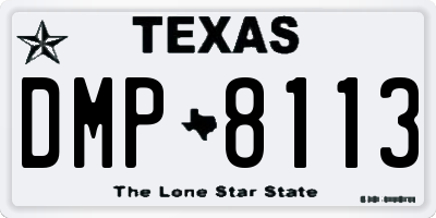 TX license plate DMP8113
