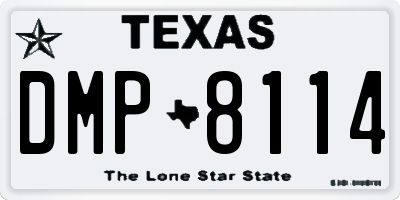 TX license plate DMP8114