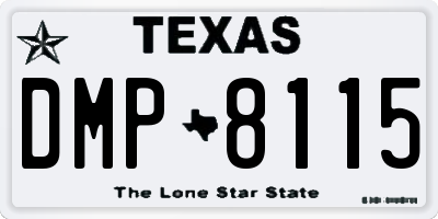 TX license plate DMP8115