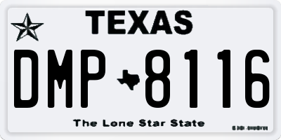 TX license plate DMP8116