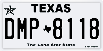 TX license plate DMP8118