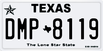TX license plate DMP8119