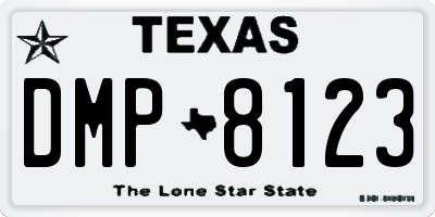 TX license plate DMP8123
