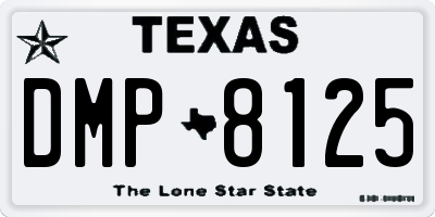 TX license plate DMP8125