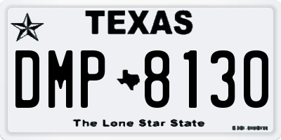 TX license plate DMP8130