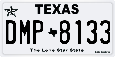 TX license plate DMP8133