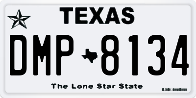 TX license plate DMP8134