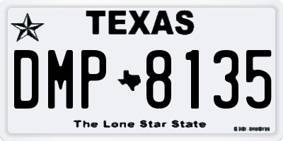 TX license plate DMP8135