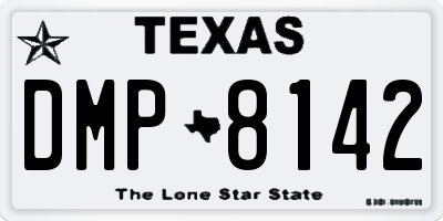 TX license plate DMP8142