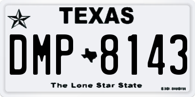 TX license plate DMP8143