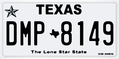 TX license plate DMP8149