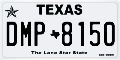 TX license plate DMP8150