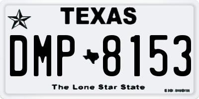 TX license plate DMP8153