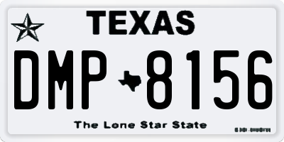 TX license plate DMP8156