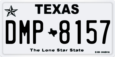 TX license plate DMP8157